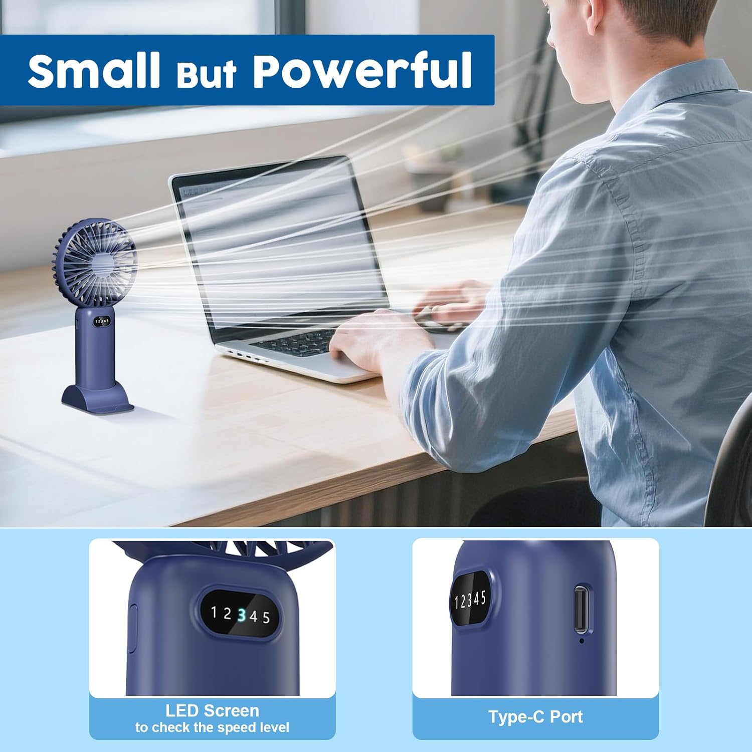 Portable Handheld Fan, Small USB Fans, USB Charging